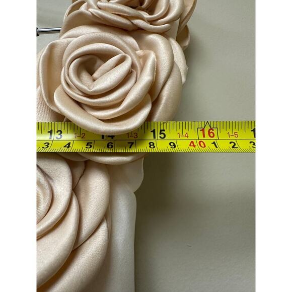 NWT Atoir REVOLVE Rosalie Gold Cream Mini Dress Size 2 Rosettes Floral Feminine - Picture 7 of 16